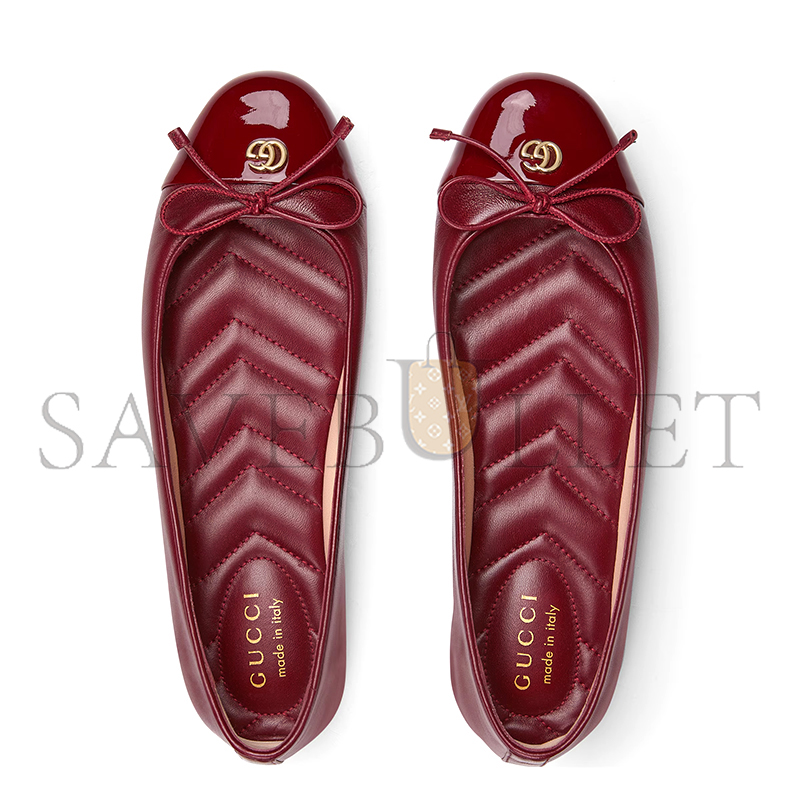 GUCCI WOMEN'S BALLET FLAT WITH DOUBLE G 835805 GUCCI WOMEN'S BALLET FLAT WITH DOUBLE G 835805